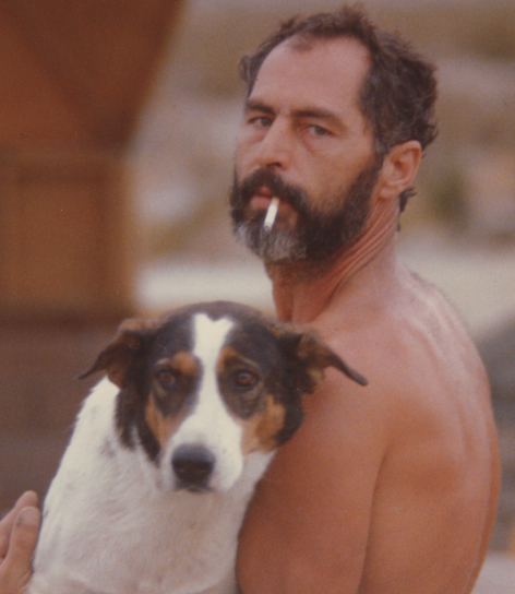 Richard with dog in his dome